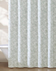 Pen and Ink Spring Green Palm Shower Curtain