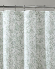 Pen and Ink Spring Green Palm Shower Curtain