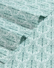 Coastal Batik Green 4-Piece King Sheet Set