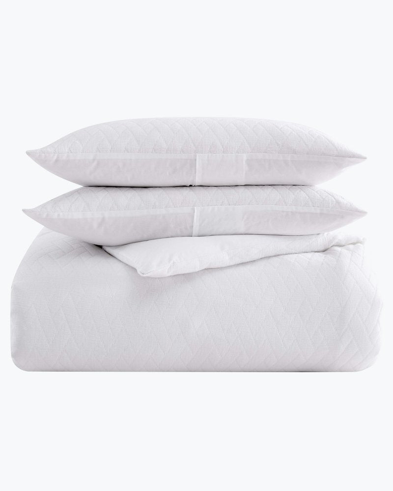 Wicker Woven 3-Piece Full/Queen Comforter Set