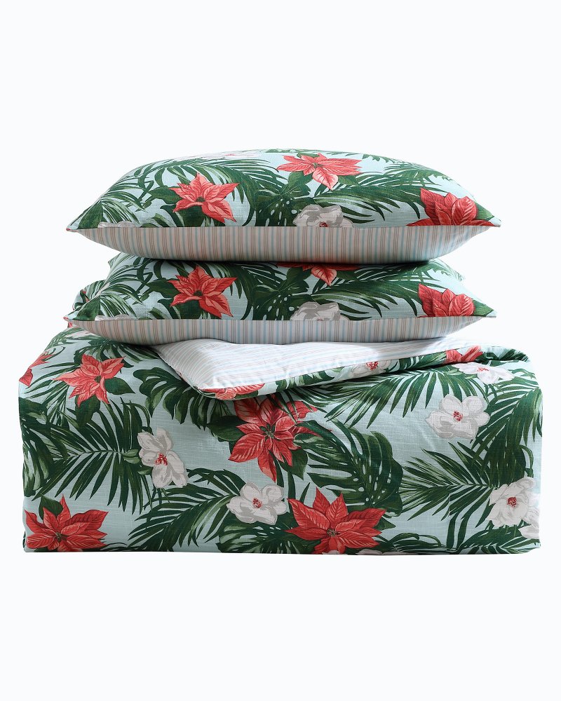 Festive Palms Reversible King 3-Piece Comforter Set
