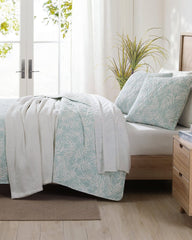Art of Palms Reversible 3-Piece King Quilt Set