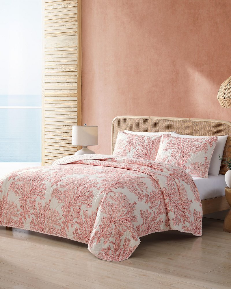 Coral Garden Reversible 2-Piece Twin Quilt Set