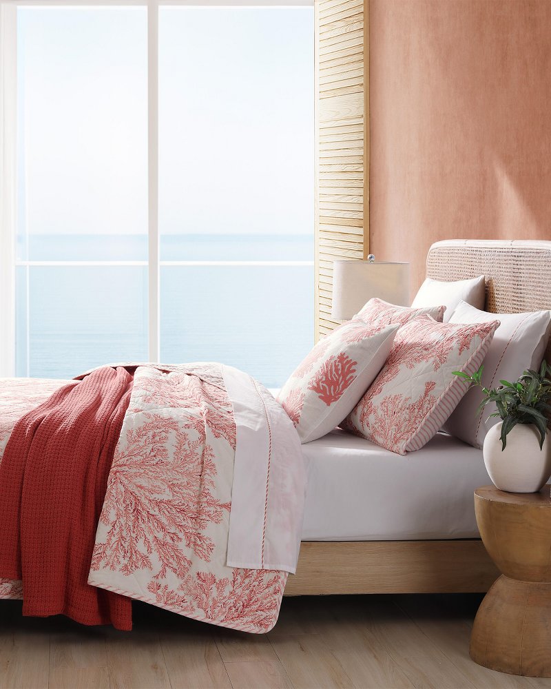 Coral Garden Reversible 2-Piece Twin Quilt Set