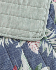 Floral Enchantment Reversible 3-Piece Full/Queen Quilt Set