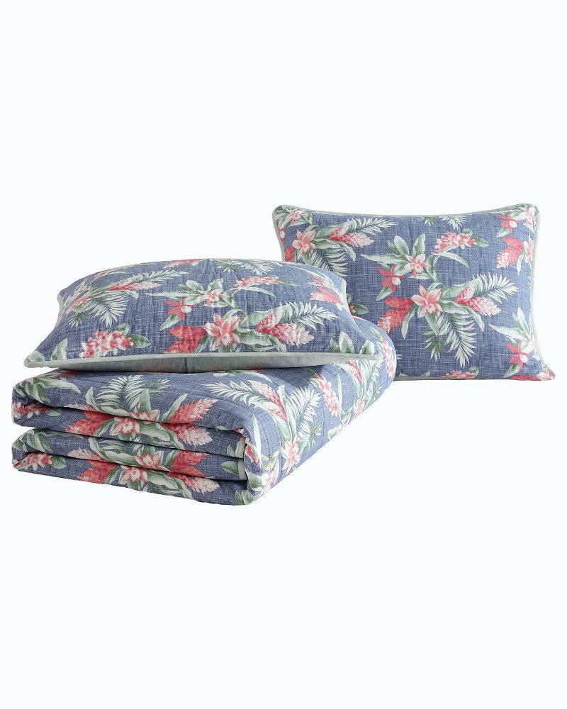 Floral Enchantment Reversible 3-Piece King Quilt Set
