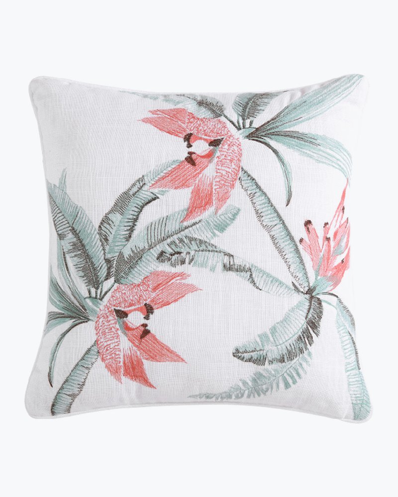 Acapulco Palms Embroidered Pillow