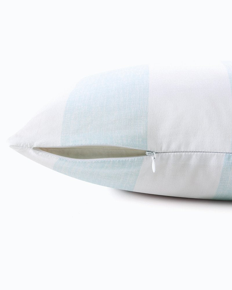 Awning Stripe Blue Decorative Pillow