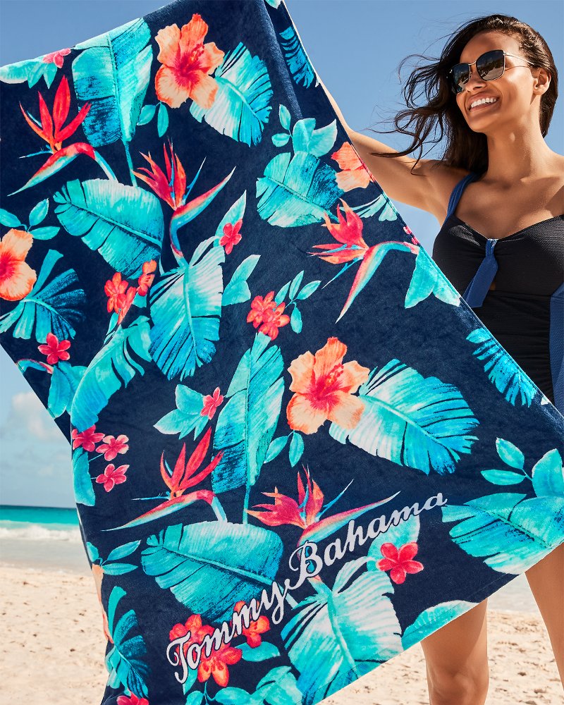 Palms Grove & Blue Muse Beach Towels — Set of 2