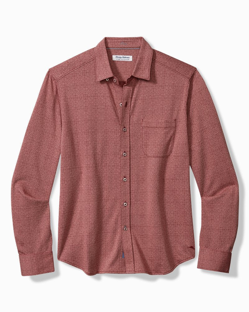 San Lucio Diamond Isles Knit Stretch Shirt