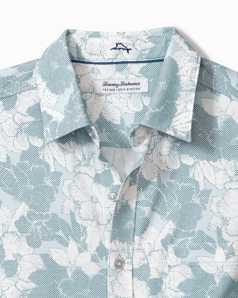 San Lucio Cali Blooms Knit Stretch Shirt