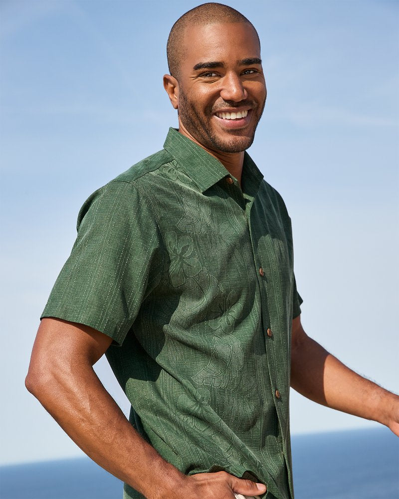 Bali Border Silk Camp Shirt