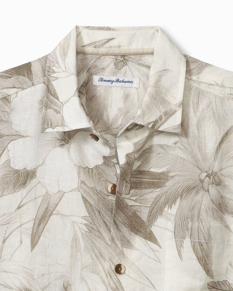 Flora Oasis Long-Sleeve Linen Shirt