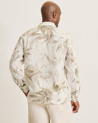 Flora Oasis Long-Sleeve Linen Shirt