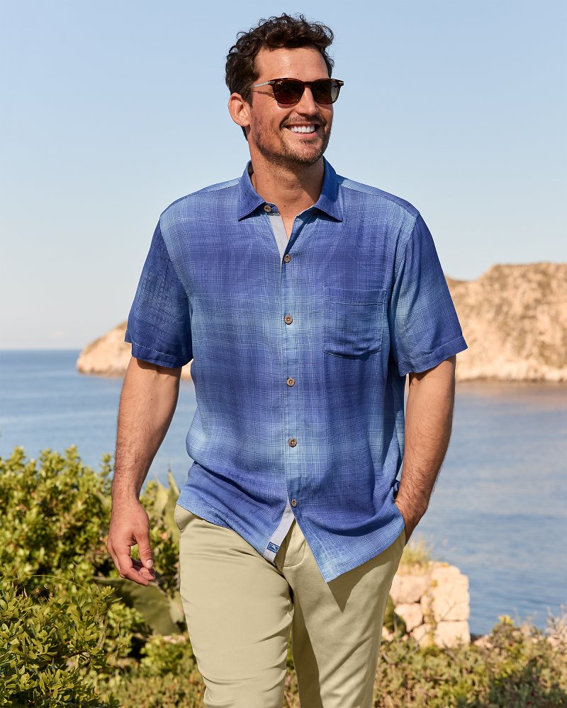 Madera Ombré Silk Camp Shirt