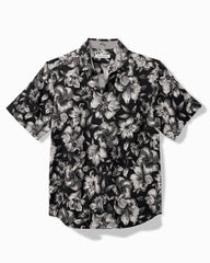 Hibiscus Hideaway Silk Camp Shirt