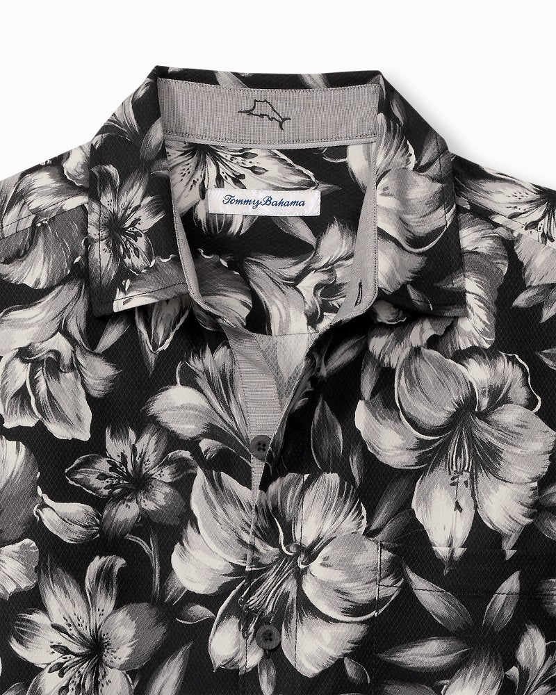 Hibiscus Hideaway Silk Camp Shirt