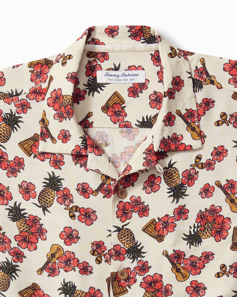 Veracruz Cay Ukelele Blooms Short-Sleeve Shirt