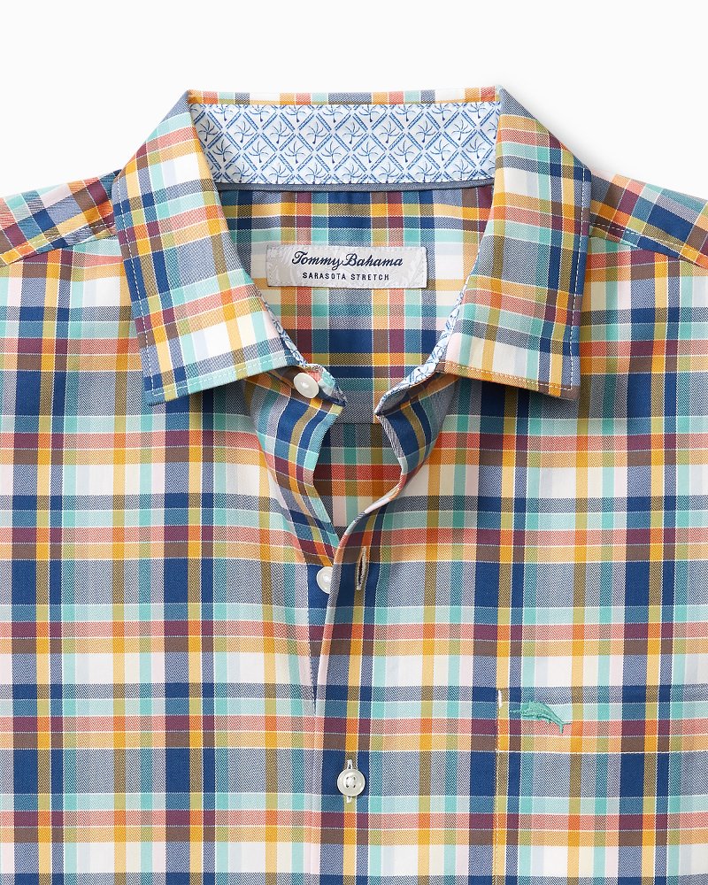 Sarasota Stretch Grenada Check IslandZone® Shirt