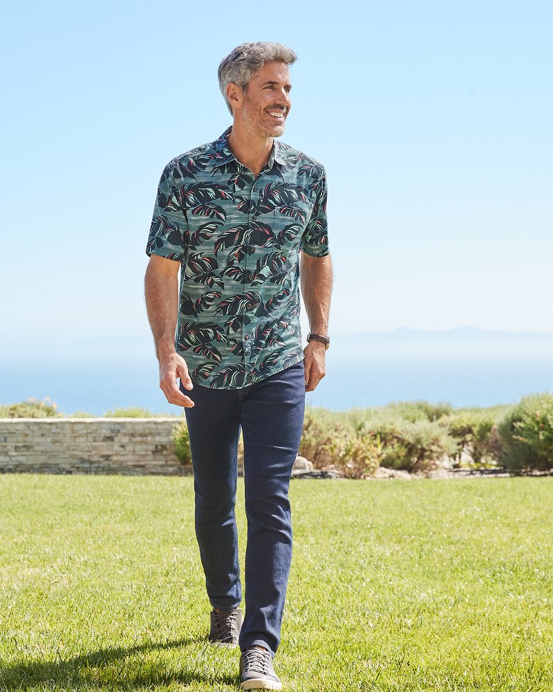 Tortola Verde Fronds Short-Sleeve Shirt