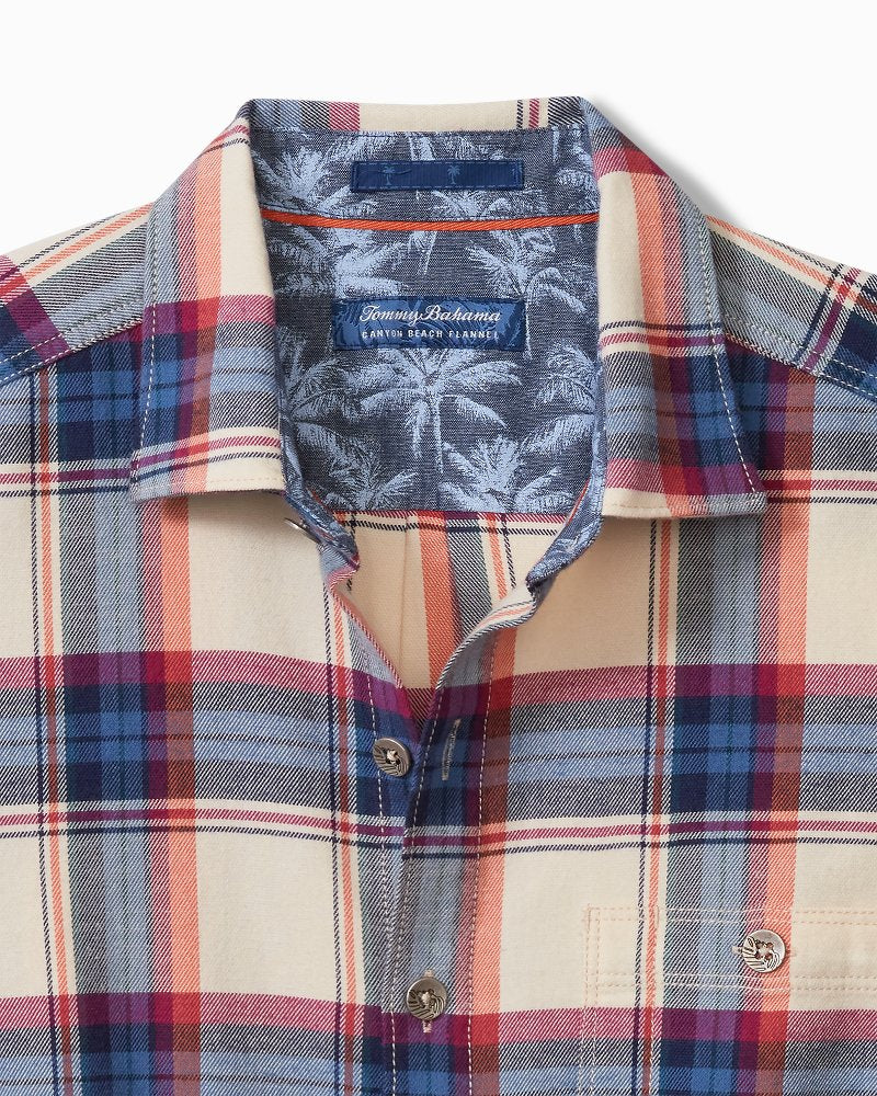 Canyon Beach Window Pane Stretch Flannel Shirt