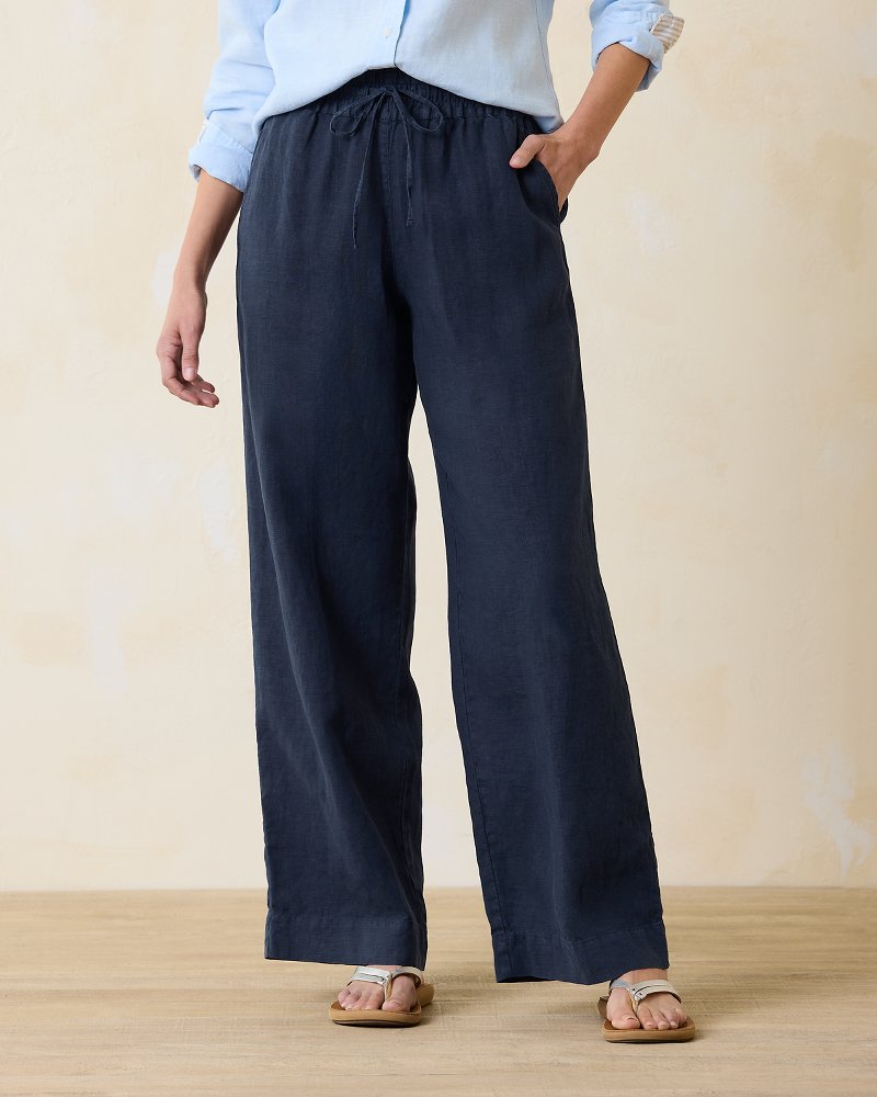 Two Palms High-Rise Linen Easy Pants