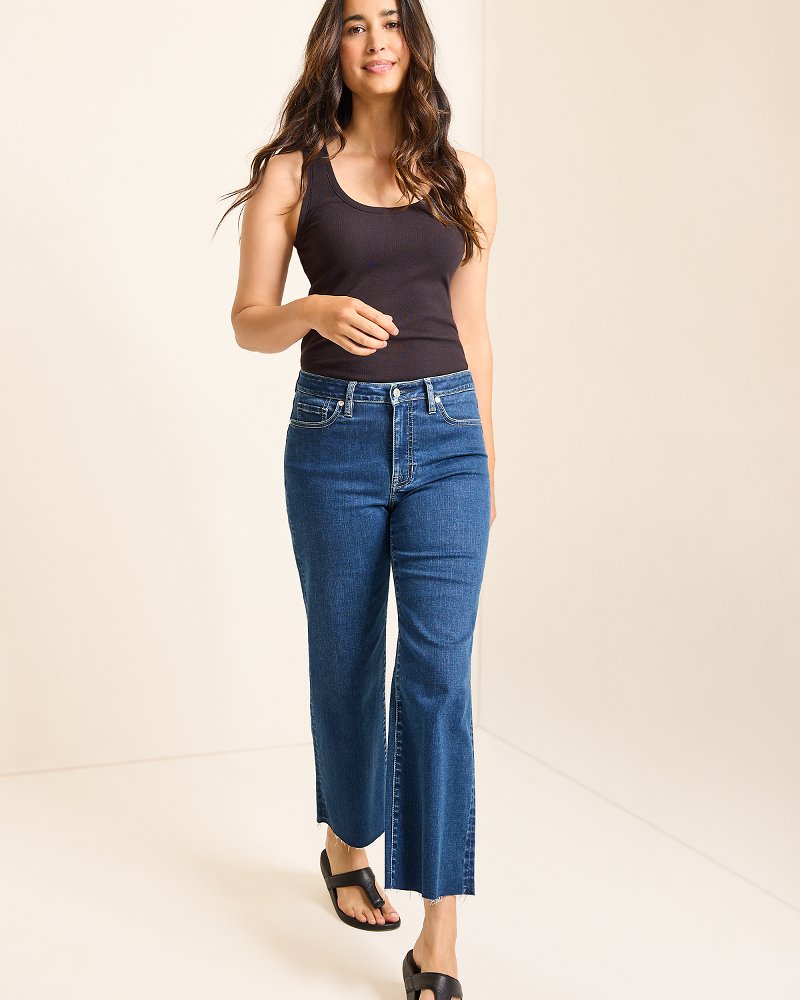 High-Rise Cropped Wide-Leg Jeans