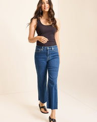 High-Rise Cropped Wide-Leg Jeans
