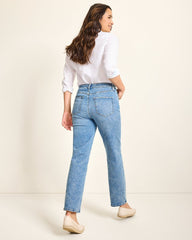 High-Rise Straight-Leg Jeans
