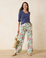 Two Palms Coastal Palms High-Rise Linen Easy Pants