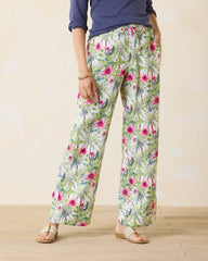 Two Palms Coastal Palms High-Rise Linen Easy Pants