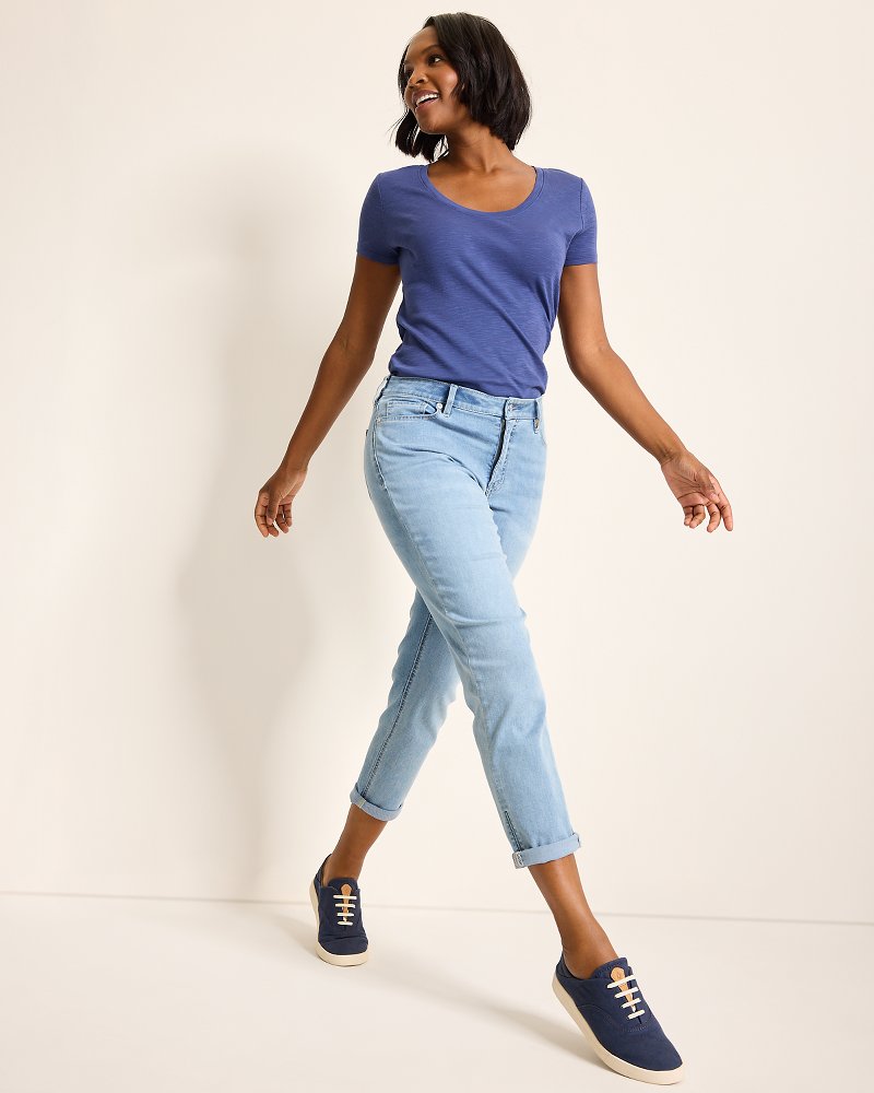 Mid-Rise Boyfriend Jeans
