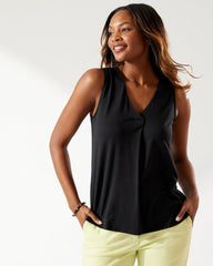 Kauai Box Pleat Tank Top