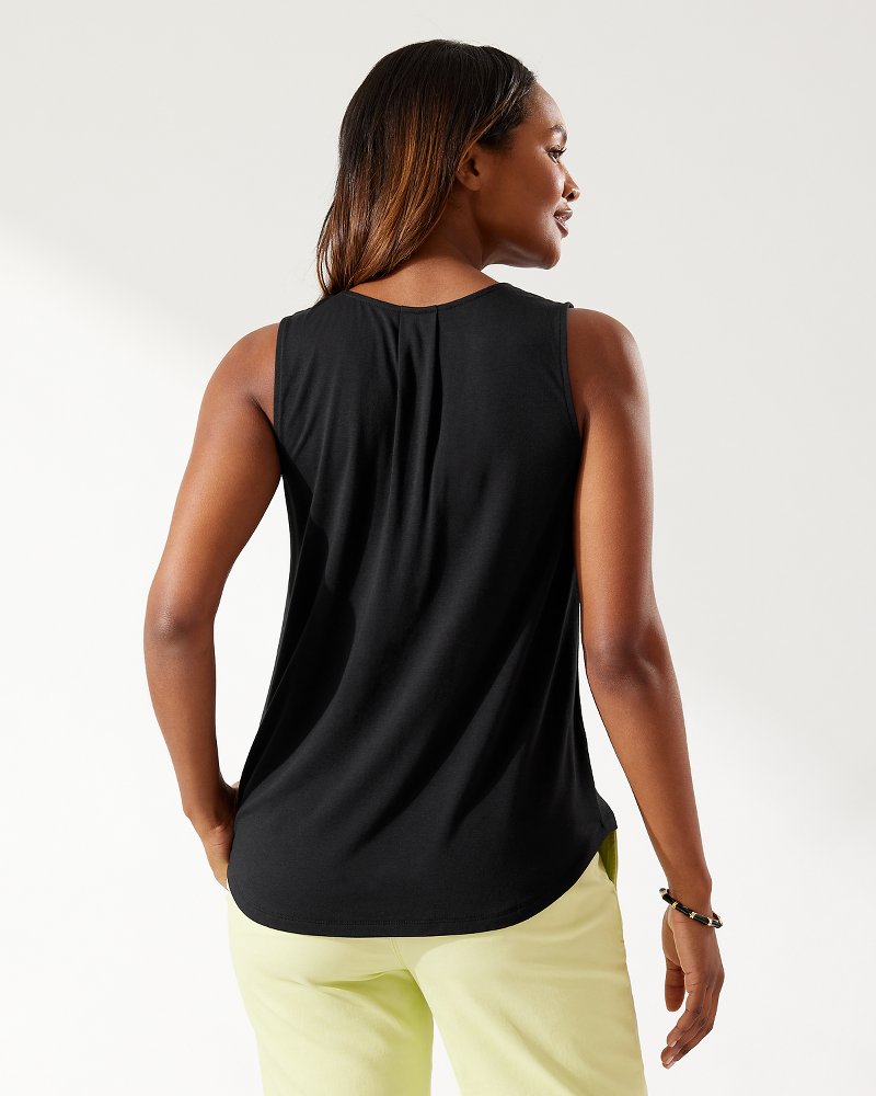 Kauai Box Pleat Tank Top