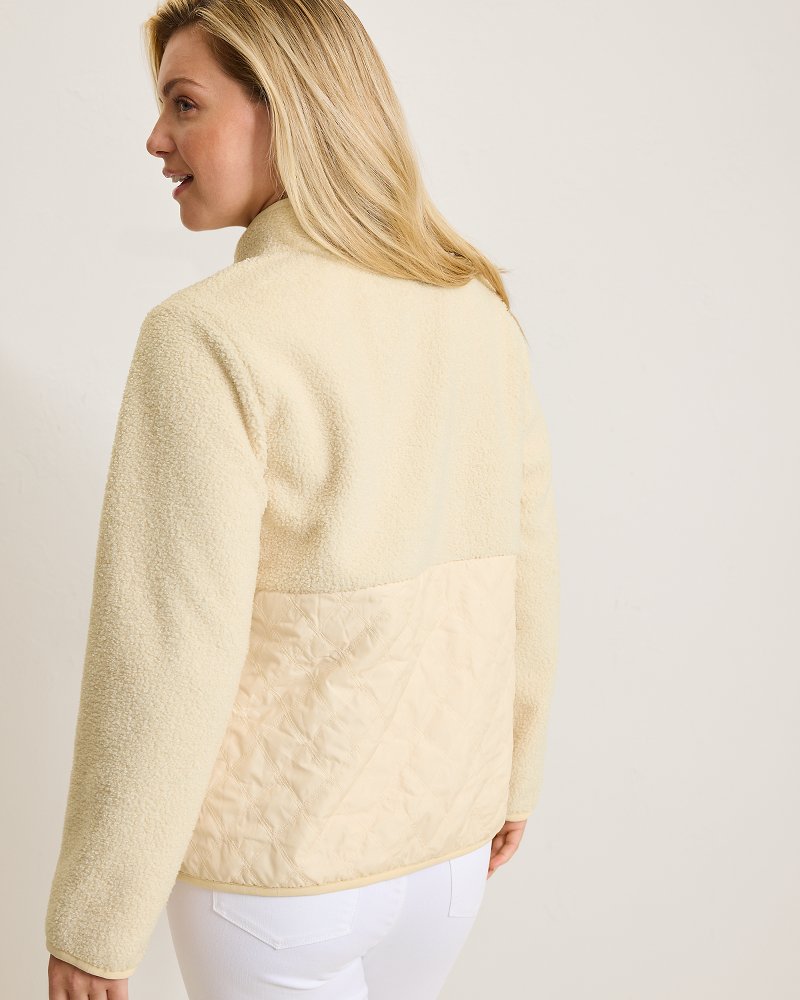 Faux Sherpa Quilted Hybrid Jacket