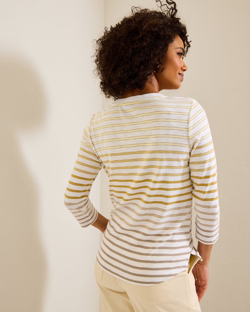 Ashby Isles Horizon Stripe 3/4-Sleeve T-Shirt