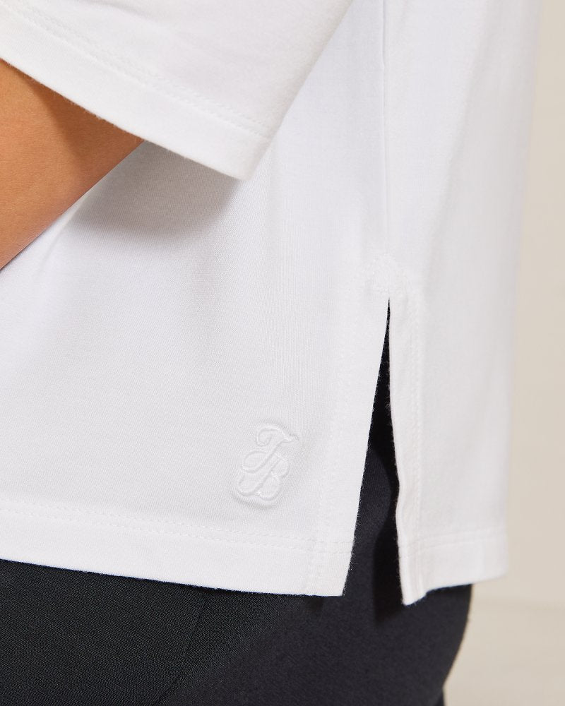 Kona Isles 3/4-Sleeve Boat-Neck Top