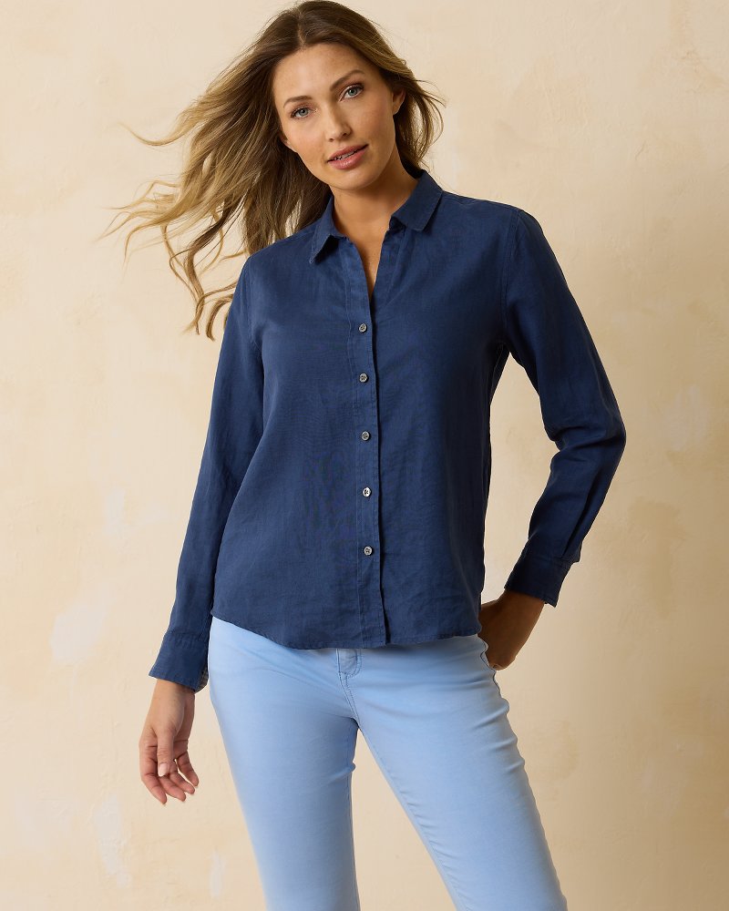 Coastalina Linen Long-Sleeve Shirt