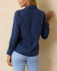 Coastalina Linen Long-Sleeve Shirt