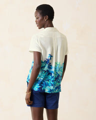 Oceanside Views Talulla Silk Camp Shirt