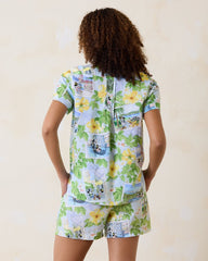 Disney Coastalina Postcard to Paradise Linen Camp Shirt