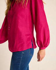 Agua Amara Seamed Peasant Top