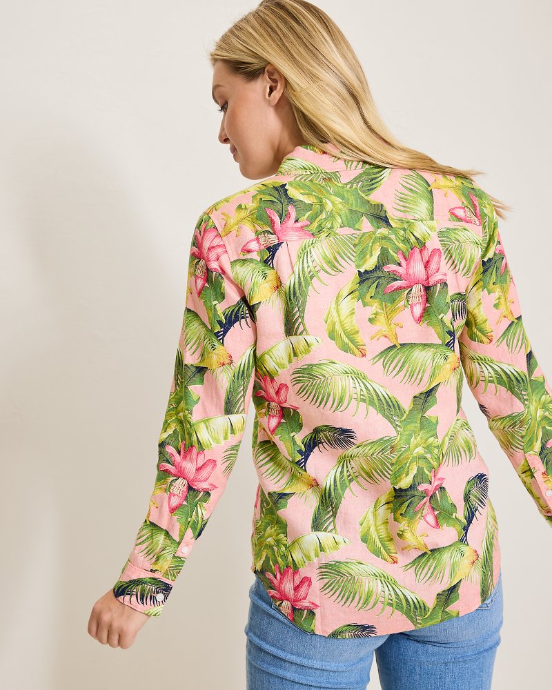 Coastalina Frond Royal Linen Shirt