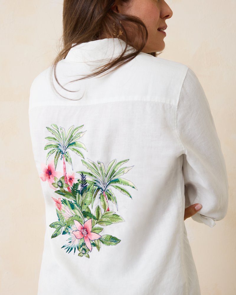 Coastalina Coastal Palms Linen Shirt