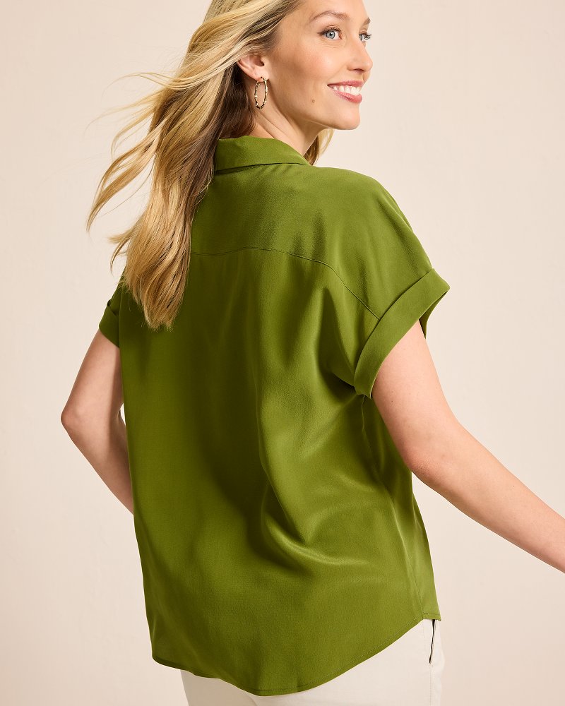 Silk Dolman Camp Shirt