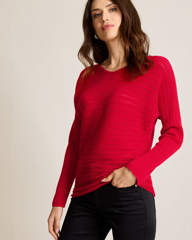 Jewel Bay Sequin V-Neck Sweater