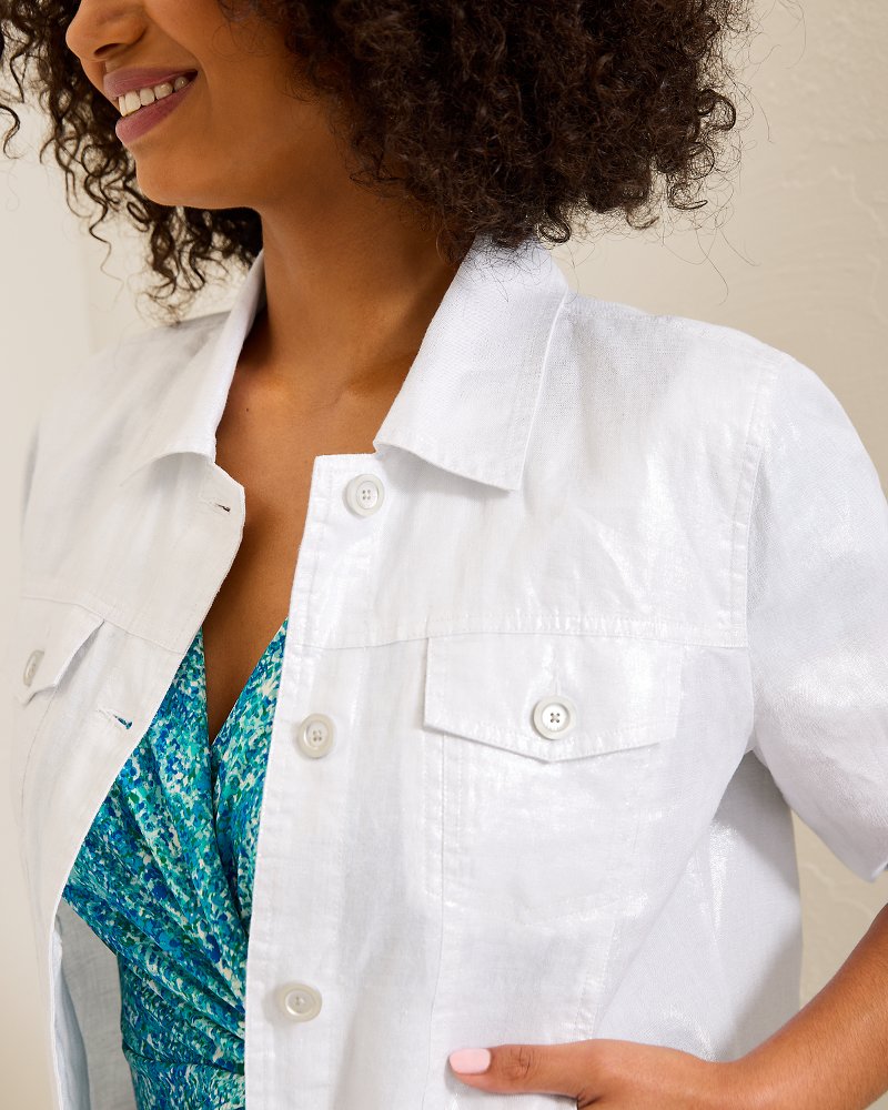 Two Palms Shimmer Linen Jacket