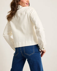 Cotton Twill Cropped Peacoat