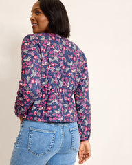 Sweeping Floral Quilted Jacket