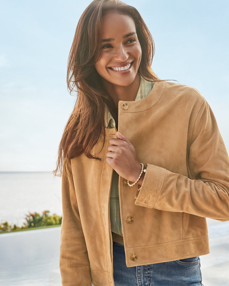 Cropped Suede Jacket